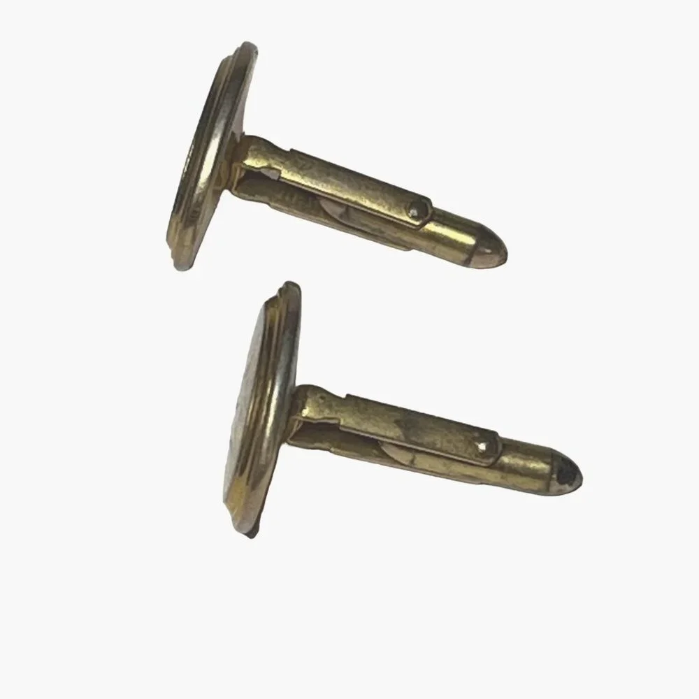 Vintage Gold-Tone Correct Quality Oval Cufflinks